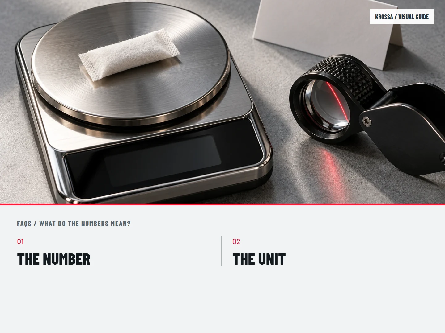 What do the numbers mean?: THE NUMBER; THE UNIT