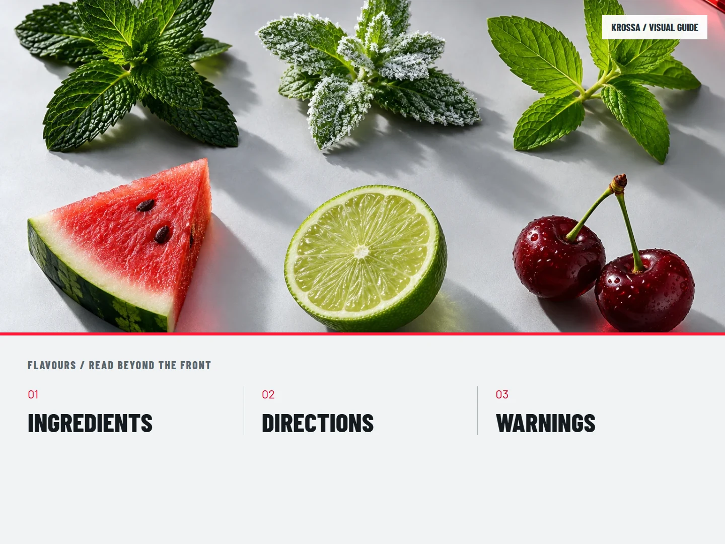 Read beyond the front: INGREDIENTS; DIRECTIONS; WARNINGS