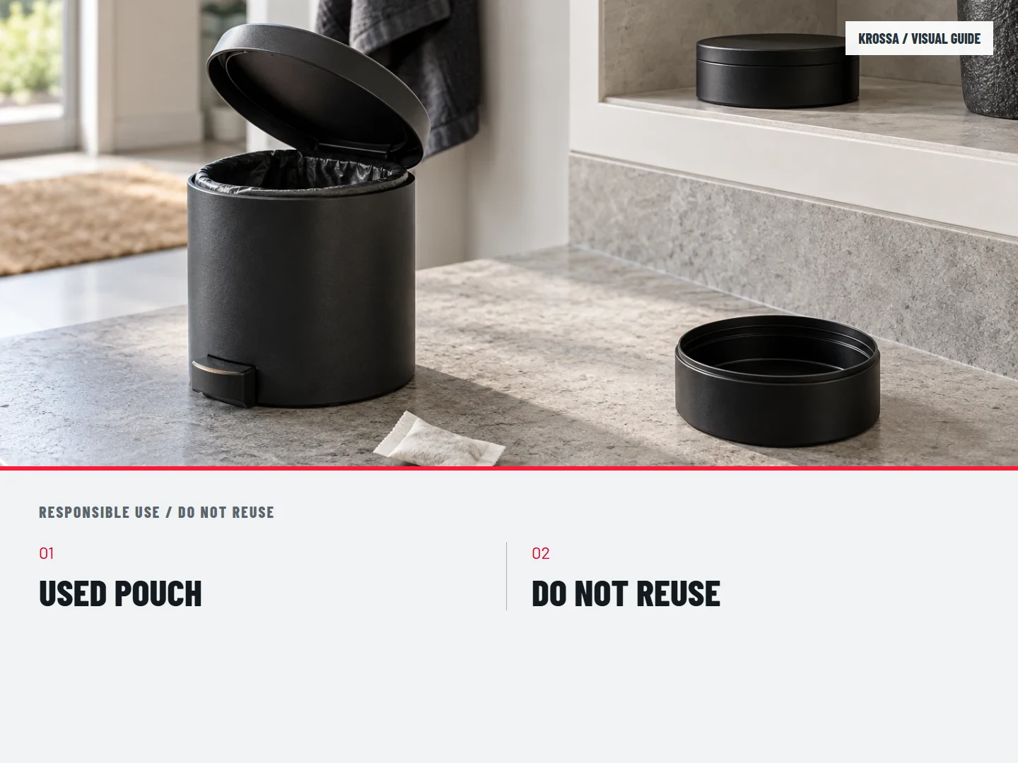 Do not reuse: USED POUCH; DO NOT REUSE